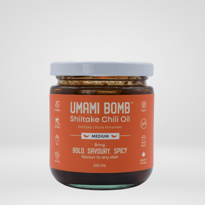 Umami Bomb, Shiitake Chili Oil (Medium) Vumami Foods - South China Seas Trading Co.